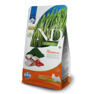 FARMINA N&D DOG GF SPIRULINA HERRING S suņu barība Siļķe, spirulīna 2kg